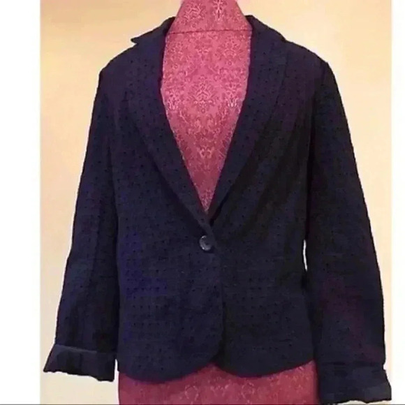 Gap Outlet Blazer Size 4 Eyelet One Button Pockets - Picture 1 of 7